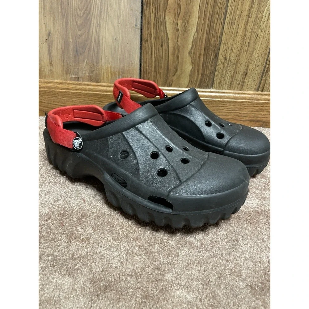 Crocs Off Road Sport Clogs Slides Slip On Adjustable Slingback Mens Sz 12 Black